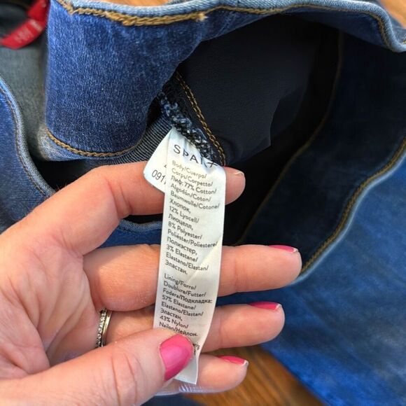 Spanx high rise distressed skinny jeans size M - Picture 9 of 13